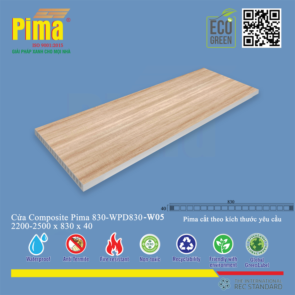 Phôi Cánh Cửa Composite PIMA 830*2200- W05