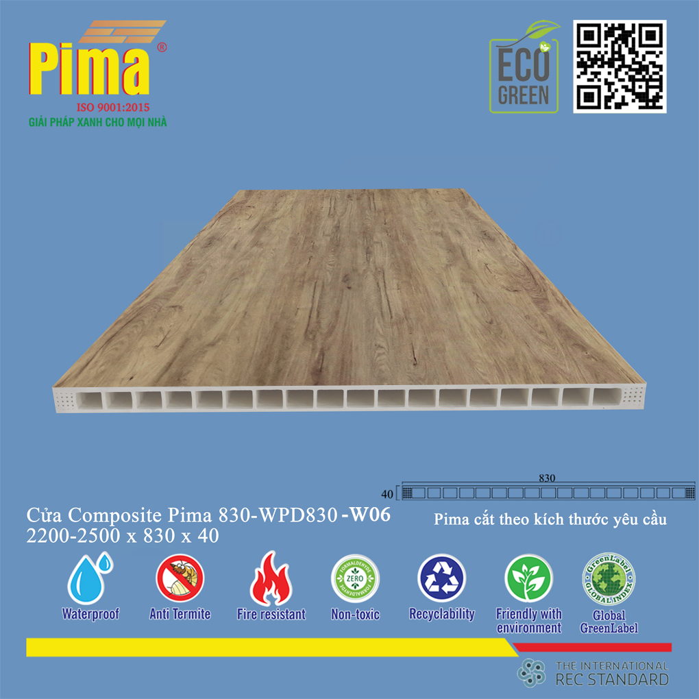 Phôi Cánh Cửa Composite PIMA 830*2200- W06