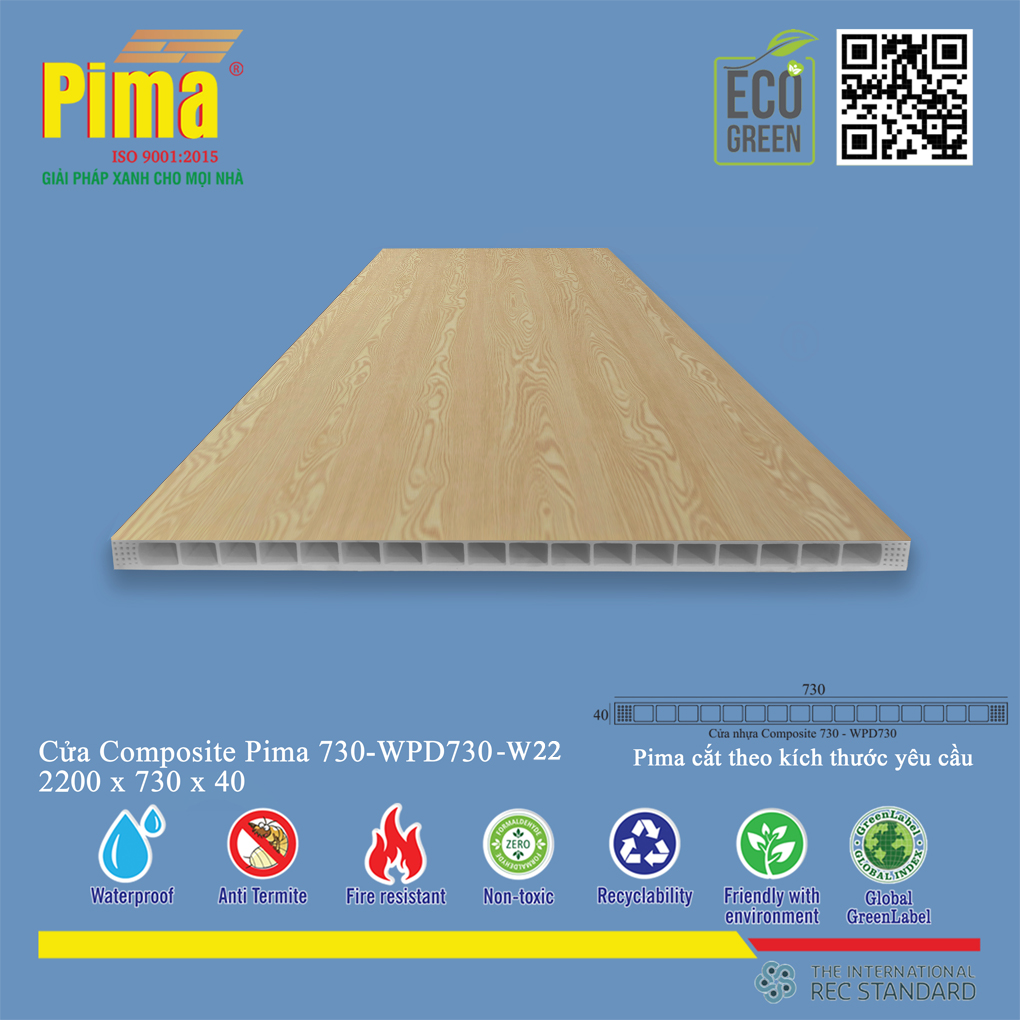 Phôi Cánh Cửa Composite PIMA 730-2200- W22