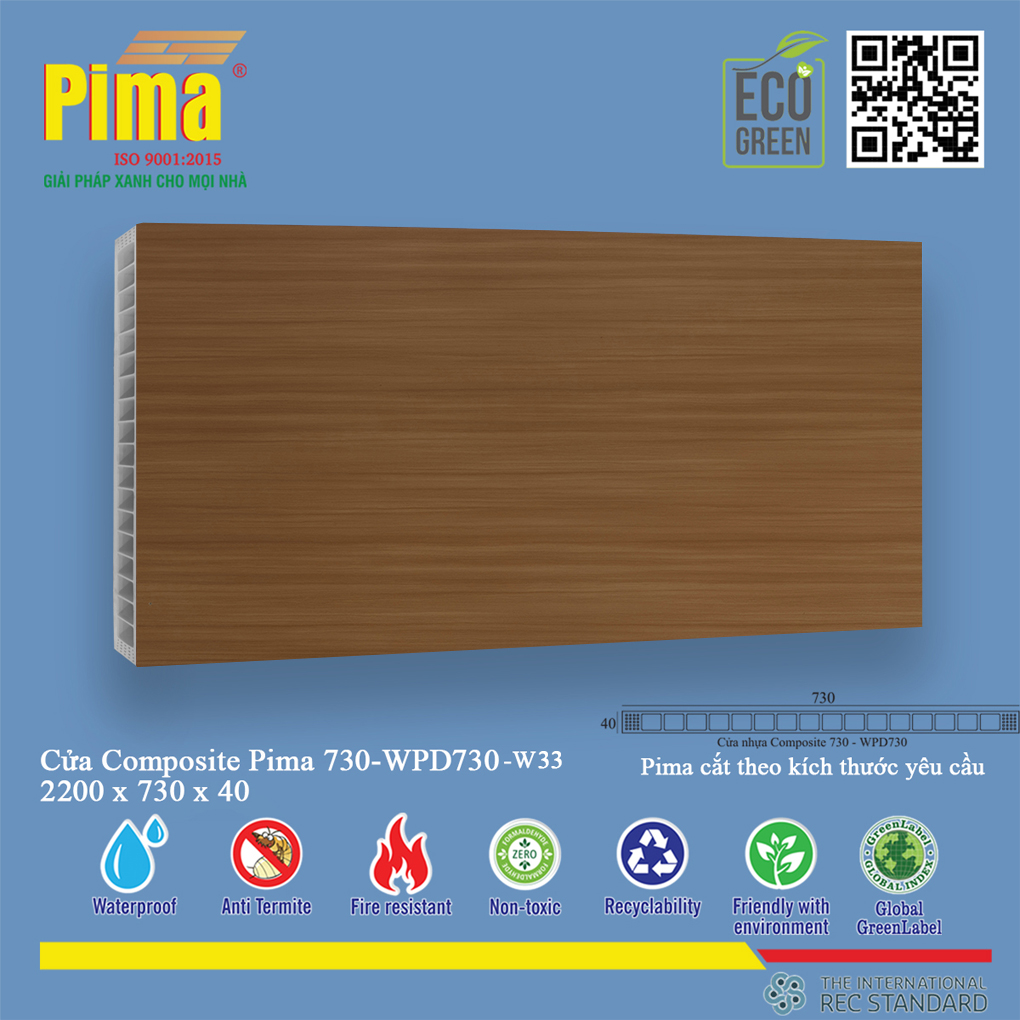 Phôi Cánh Cửa Composite PIMA 730-2200- W33
