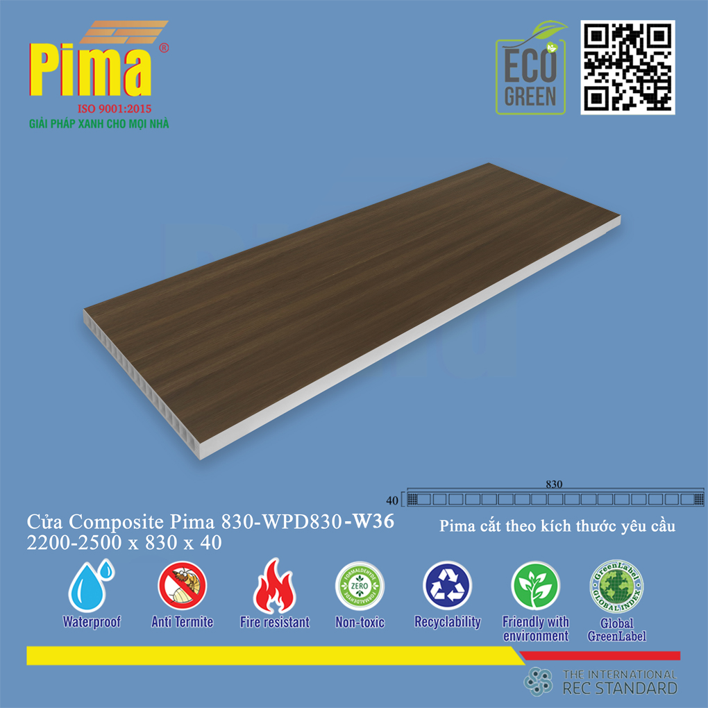Phôi Cánh Cửa Composite PIMA 830*2200- W36
