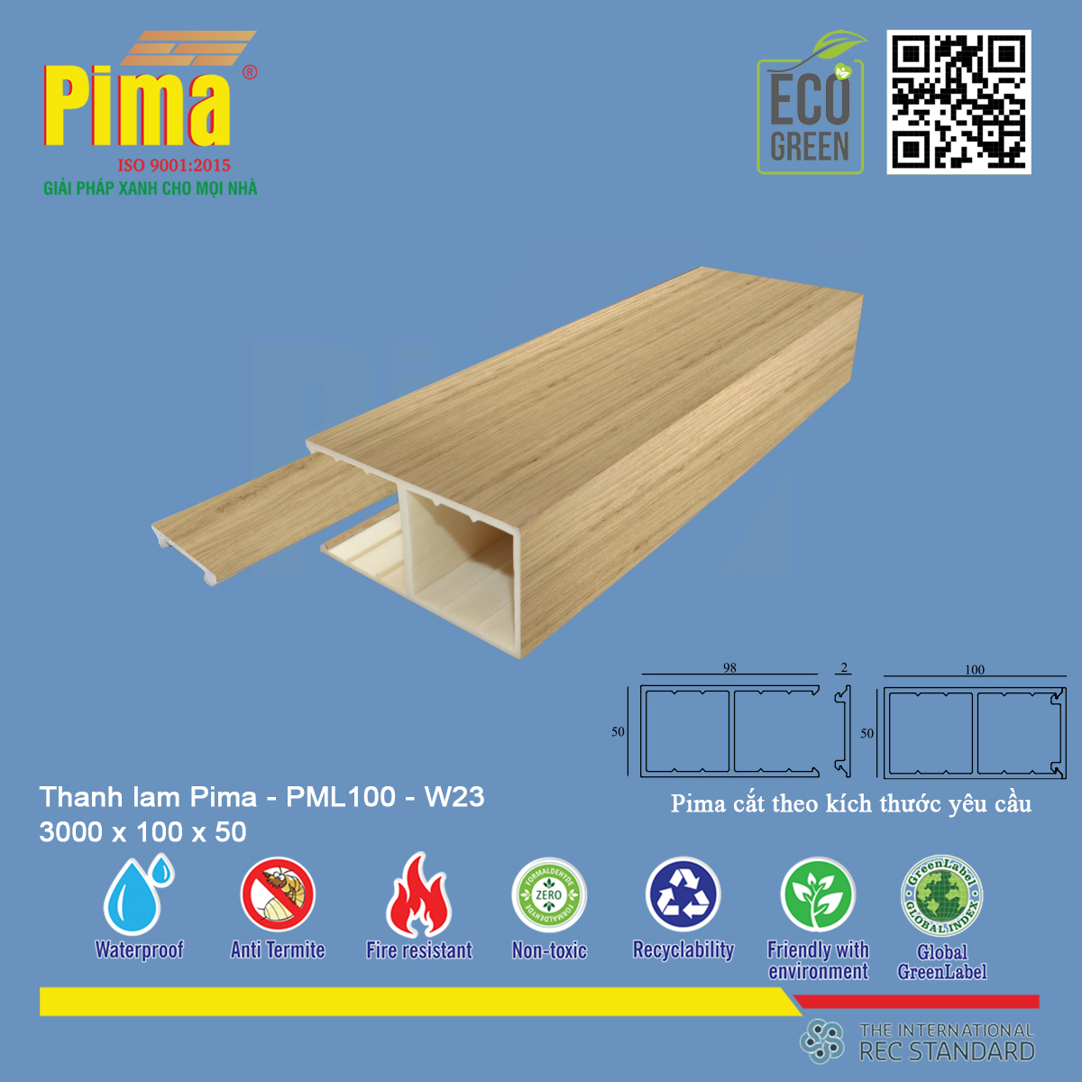 Thanh lam Pima- PML100- W23