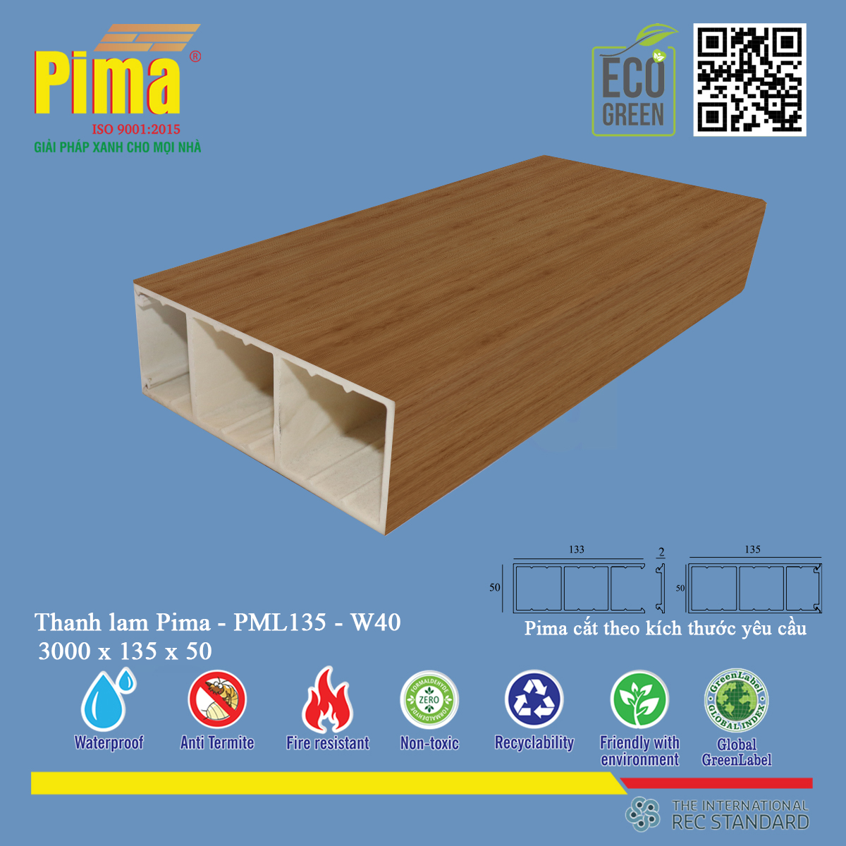 Thanh lam Pima- PML135 - W40