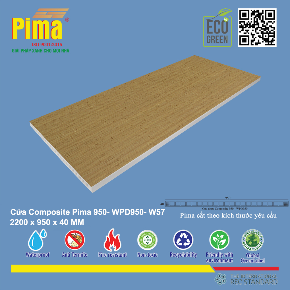 Phôi Cánh Cửa Composite PIMA 950*2200- W57